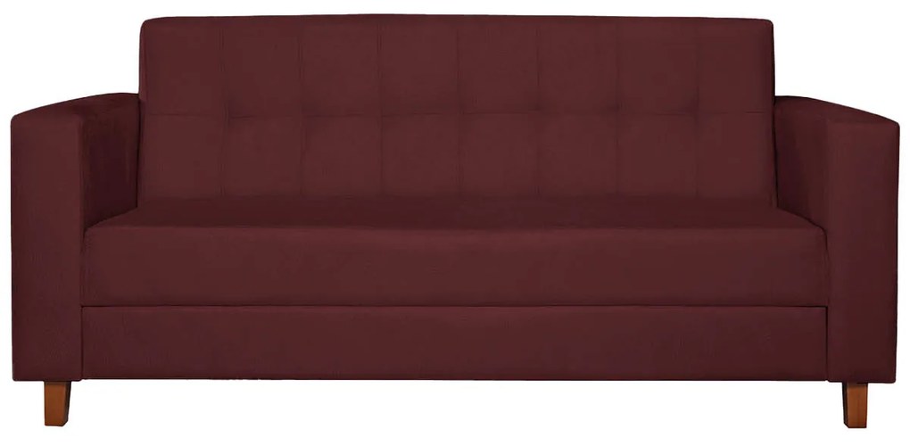 Kit Sofá 2 Lugares e 2 Poltronas Denver Suede Bordô - ADJ Decor