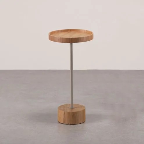 Mesa Apoio Etoni Baixa Louro Freijó Haste Aço Fendi - 78357 Sun House