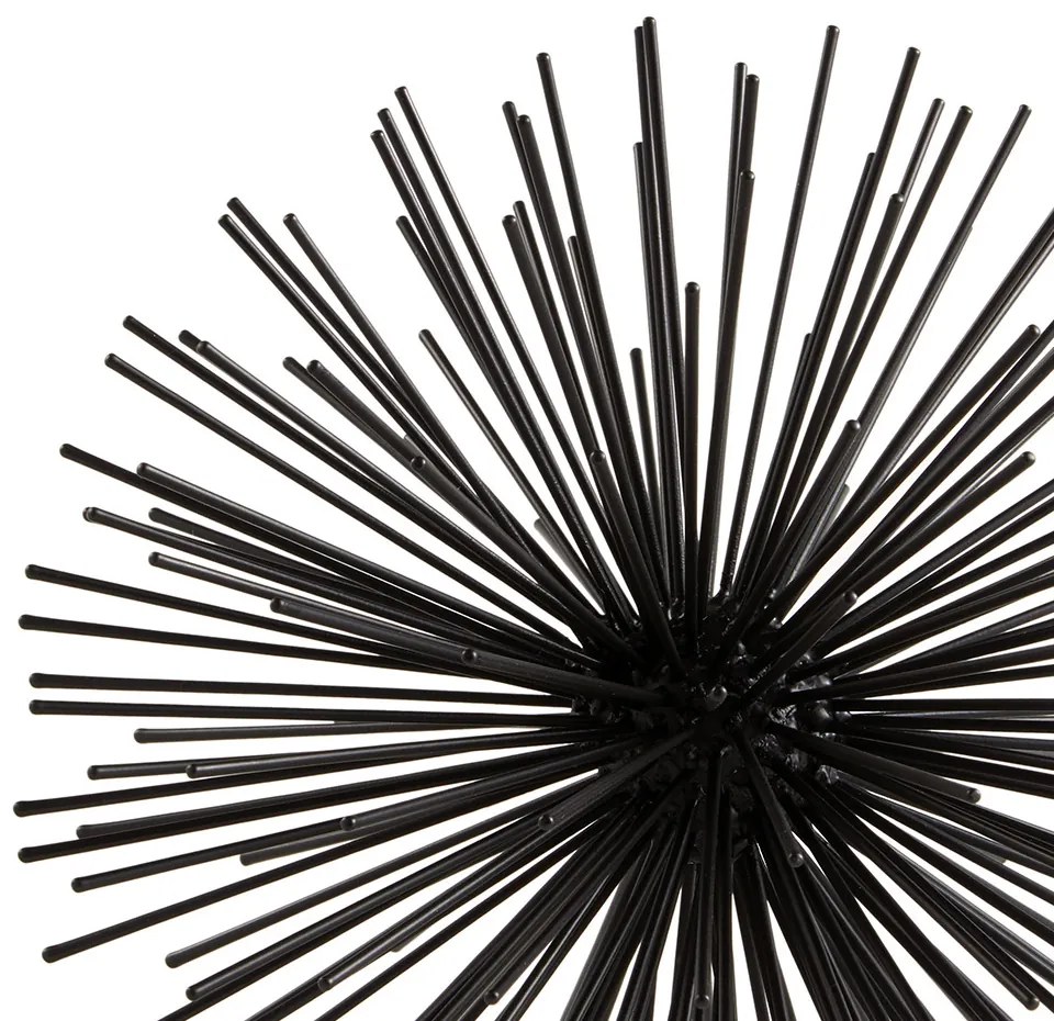 Enfeite Decorativo "Ourico" Em Metal Preto 26x26 Cm - D'Rossi