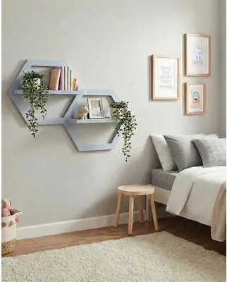 Estante Barva Duo Azul Woodyou 96x20x6 cm