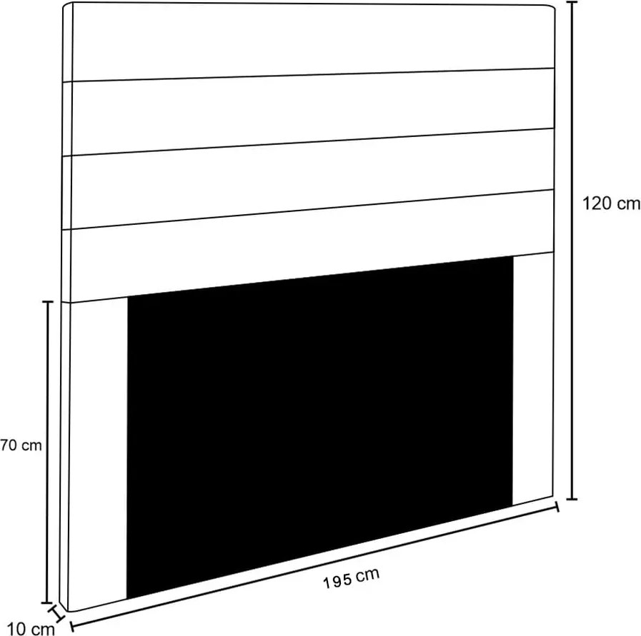 Cabeceira Casal King Cama Box 195cm para Quarto Rubi Suede M11 - D'Rossi - Grafite