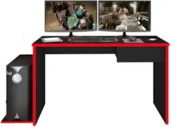 Mesa Gamer Para Computador e Estudo Gelius Z19 Preto/Vermelho - Mpozen