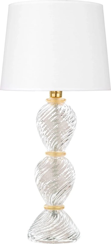 Abajur Murano Bambine C/ Detalhe Ouro - Cristal Transparente  Cristal Transparente