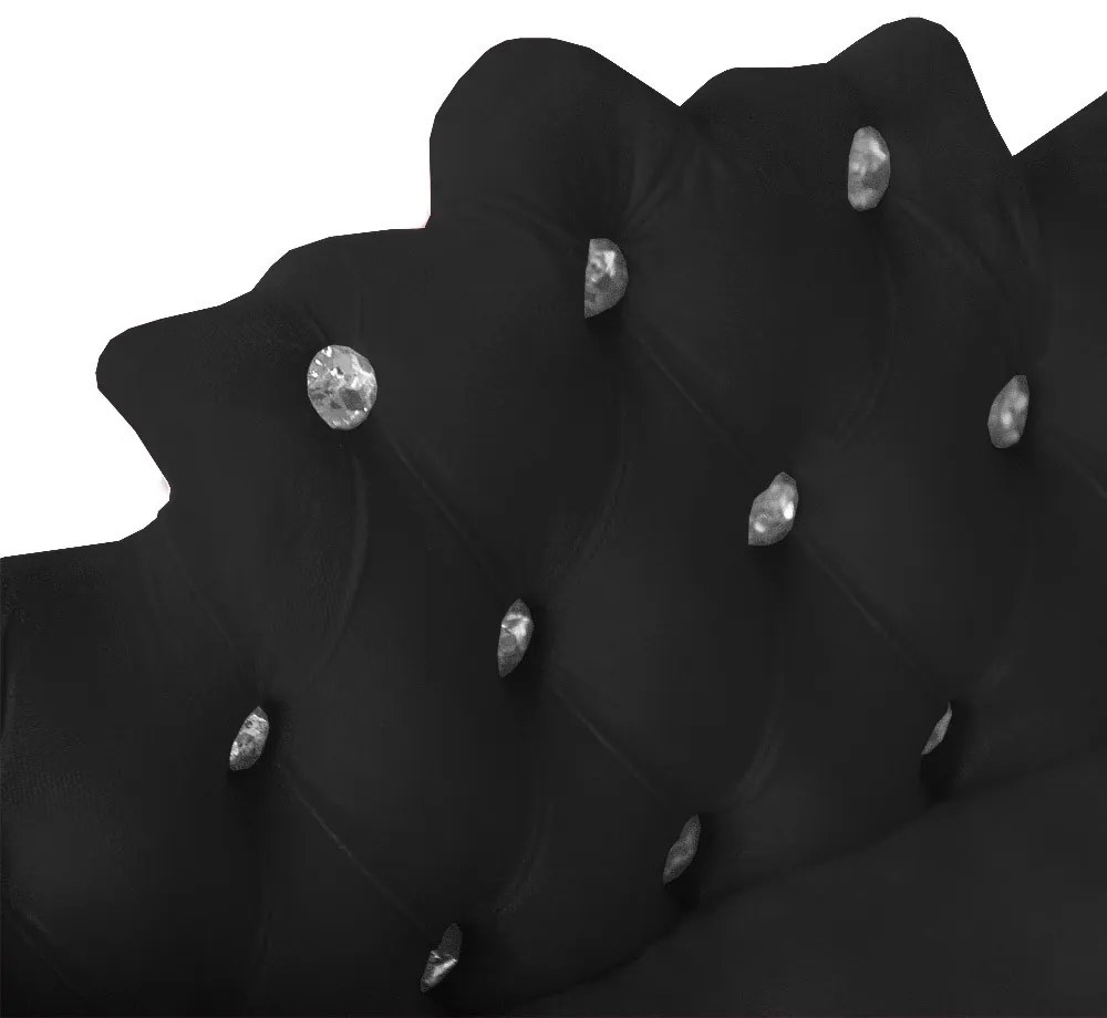 Mini Divã Sofá Realeza Cama Pet para Cães ou Gatos Elegante Suede Preto