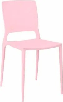 Cadeira Empilhável Urano Rosa Bebê em Polipropileno