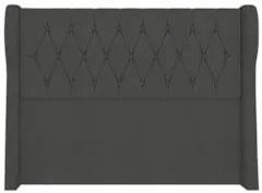 Cabeceira Casal Queen Cama Box 160cm Malva Z04 Veludo Grafite - Mpozen