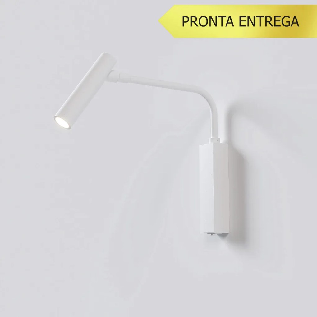 Arandela Braço Articulado Ark Focco 2,5X21,4X23Cm Led 2W 3000K Com Int... (BRANCO)