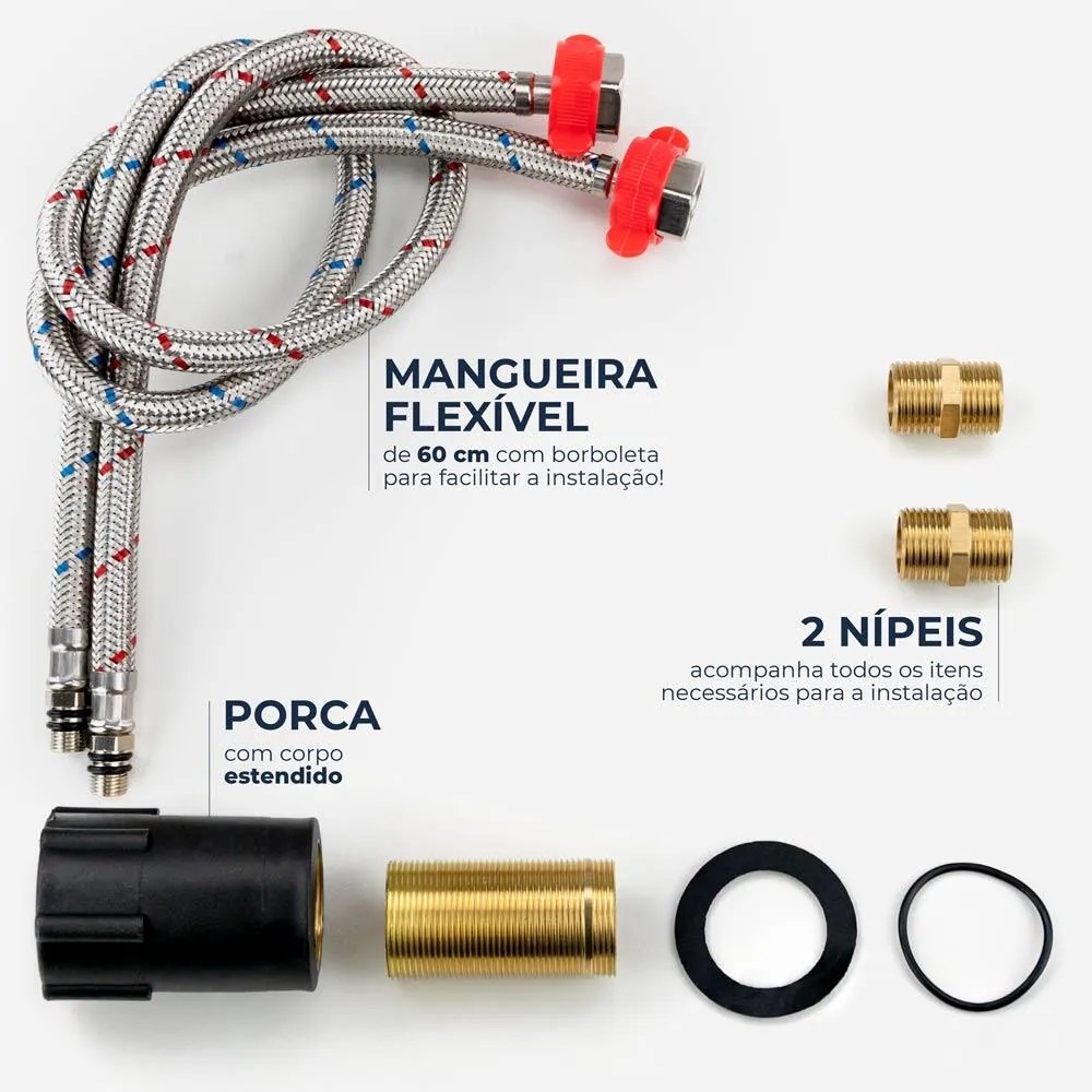 Torneira Monocomando Giratória de Cozinha Inox (Malta Bronze)
