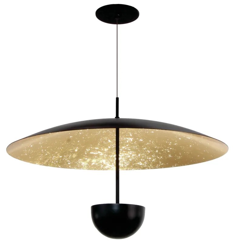 Pendente Aspen Rebatedor Ø60X38Cm Disco Curvo Metal Alumínio 04Xmr11 -... (DENIM, Igual a Cor Estrutura)