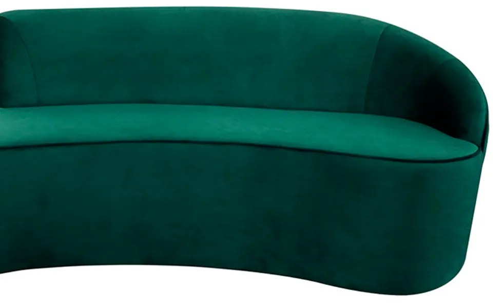 Sofá 3 Lugares Eros D07 Curvo 210cm Braço Direito Veludo Esmeralda - D'Rossi