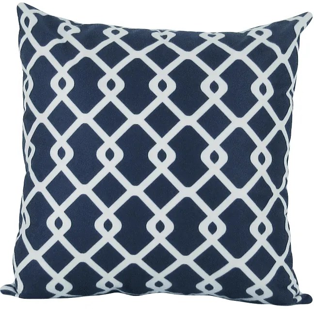 Capa almofada LYON Veludo estampado Geométrico Geométrico Azul 50x50cm