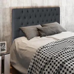 Cabeceira Cama Box Casal Queen 160cm Diamante Linho Chumbo Z51 - Mpoze