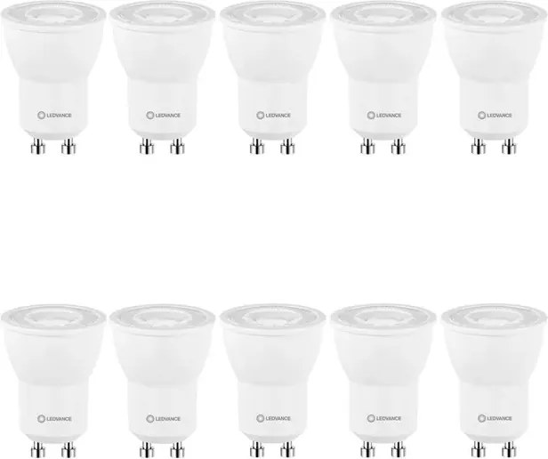 Kit 10 Lâmpadas Mini Dicroica Led 3W 6500K Branco