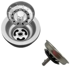 Pia de Cozinha com Cuba e Válvula Bali 200cm Aço Inox - Ghel Plus