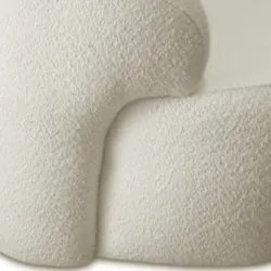 Sofá 2 Lugares Sala Orgânico 150cm Donk L08 Boucle Off White - Mpozena