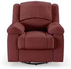 Poltrona do Papai Reclinável Pietra Glider Giratória FH9 PU Vermelho -