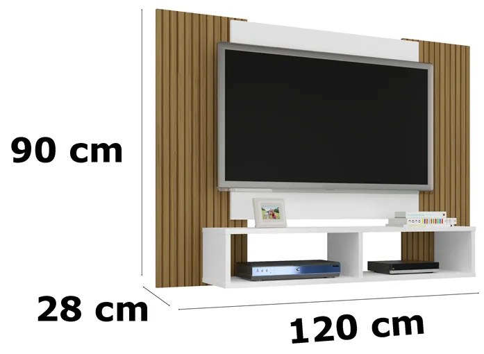 Painel Navi Branco Ripado – Bechara Móveis
