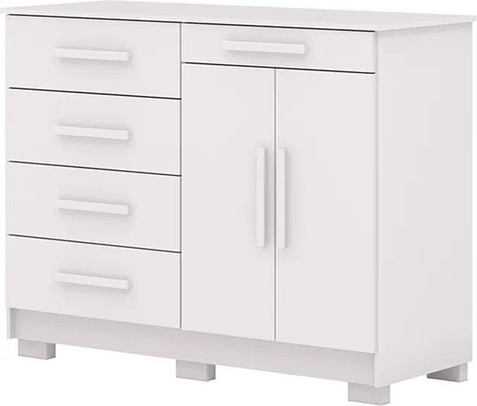 Cômoda Quarto 122cm com 2 Portas Sapateira Vitória Branco V01 - D'Rossi
