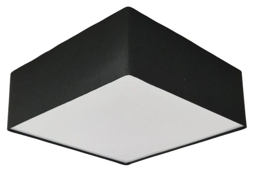 Plafon Quadrado Md-3001 Cúpula em Tecido 35x35x12cm Preto - Bivolt