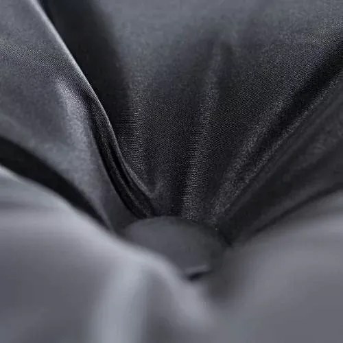 Almofada Travesseiro Com Botão Futon Capitonê 60X40 Suede Orthovida (Preto)