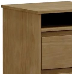 Mesa Cabeceira 43cm Para Quarto 2 Gavetas Solvi Freijó F07 - Mpozenat