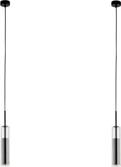 Kit 2 Pendentes Metal Vidro Hilton