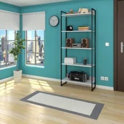 Estante 5 Prateleiras Studio Industrial Z28 Branco - Mpozenato
