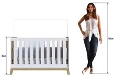 Berço 3 em 1 Certificado Inmetro e Cômoda 4 Gavetas Favo de Mel 030 It