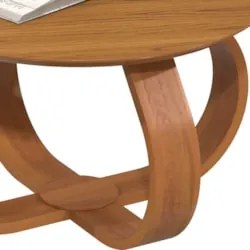 Mesa de Centro com Pés de Madeira Kit 2 Samba Cinamomo E05 - Mpozenat