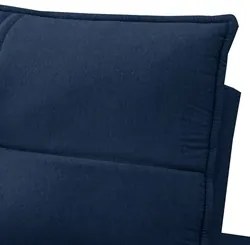 Sofá Retrátil Reclinável 4 Lugares 290cm Damy F05 Veludo Azul - Mpozen