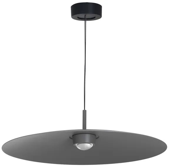 Pendente Led Aluminio 12W 60 3000K 60Cm Plato - CINZA ESVERDEADO