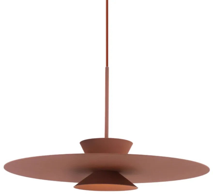 Pendente Tule Ø60X25Cm 1Xmr16 - Usina 25120/60 (TC-F - Terracota Fosco, Igual a Cor 1)