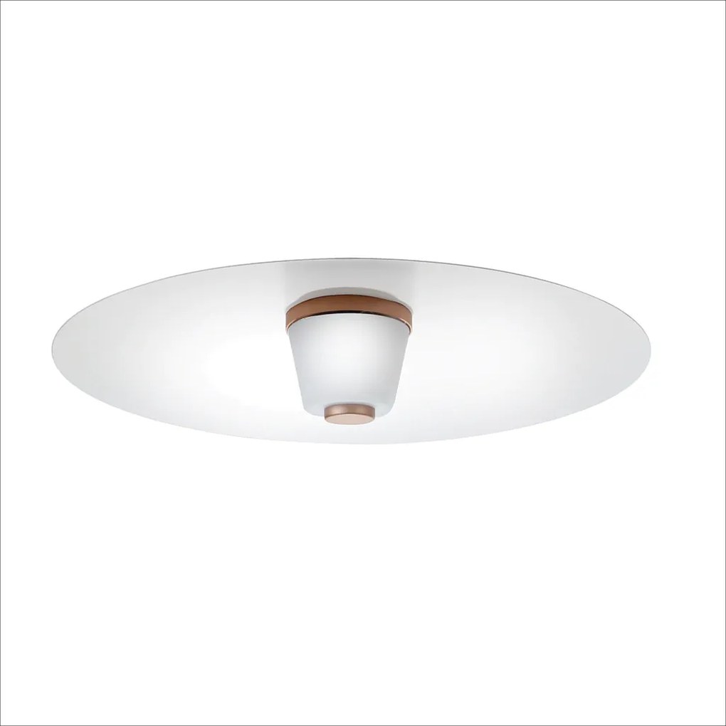Arandela Eclisse Ø50X12Cm Metal Alumínio E Vidro 01Xled 9W 2700K - Old... (MARSALA)