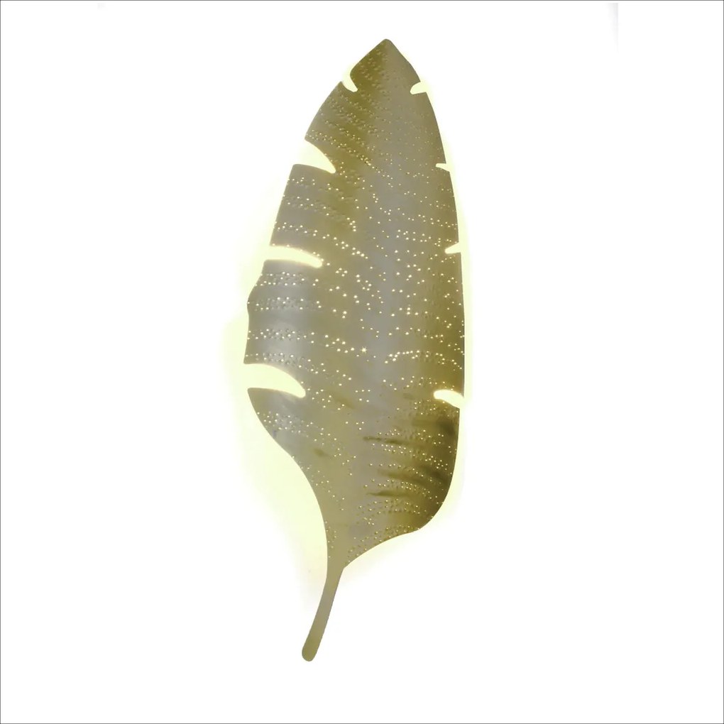 Arandela Flowers 89,5X26X11Cm Metal Alumínio Fita Led - Old Artisan Ar... (LISO, MARSALA)