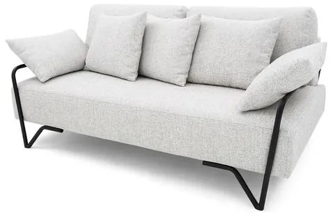 Sofa Lubeck 2 Lugares cor Cinza com Pés Pretos 180 cm - 67290 Sun House
