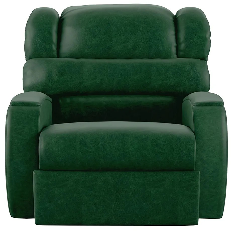 Poltrona do Papai Sala de Cinema Reclinável Kylie Manual PU Verde Musgo G23