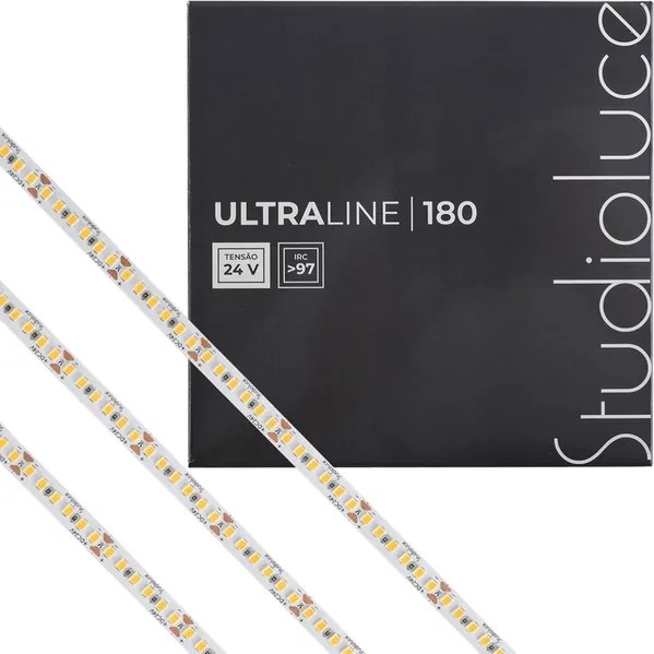 Fita De Led Dimerizavel 14W Por Metro 24V Irc97 5M Ultraline - LED BRANCO QUENTE (3000K)