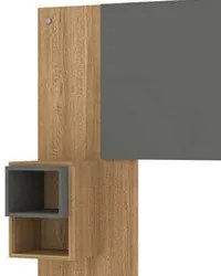 Cabeceira Extensível Solteiro Casal com 2 Mesas Lateral Japão V02 Natu