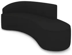 Sofá 4 Lugares Para Sala 220cm Orgânico Wendi Linho Preto I01  - Mpoze