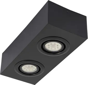 Plafon De Sobrepor Retangular Aluminio - PRETO