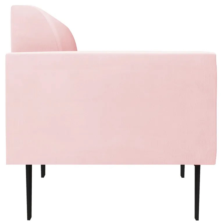 Sofá Namoradeira Pés Villach Marisa Suede D03 - DRossi - Rosa Bebê