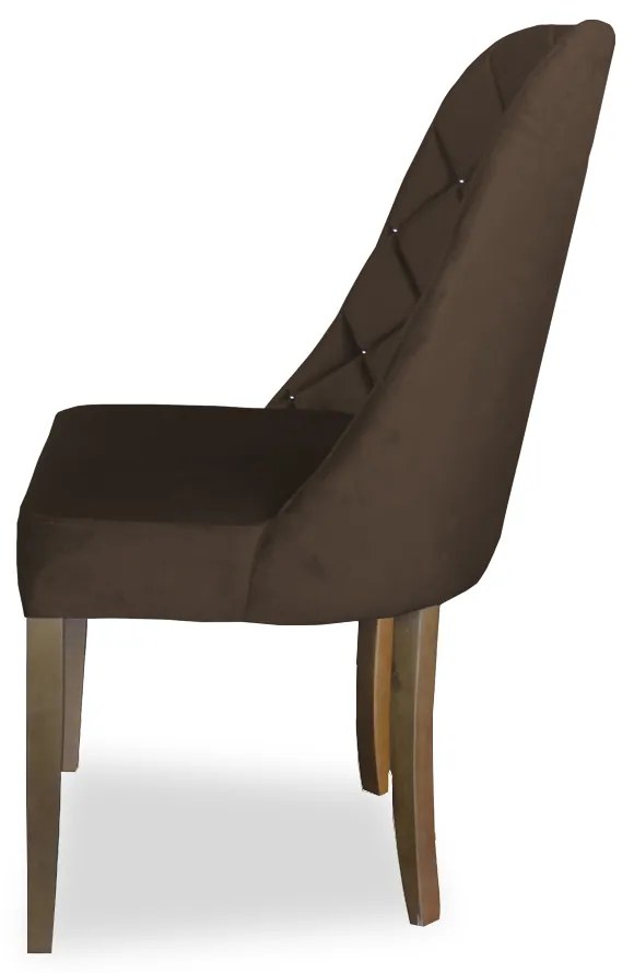 kit com 4 Cadeiras de Jantar Dublin Suede Marrom