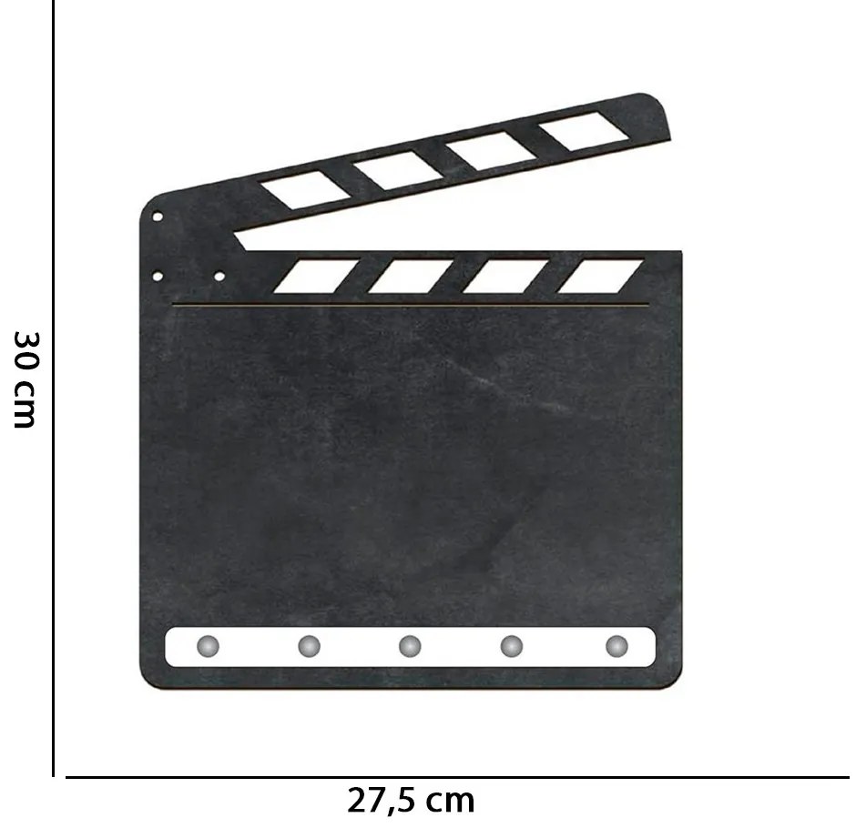 Porta Chaves com Lousa Claquete - D'Rossi