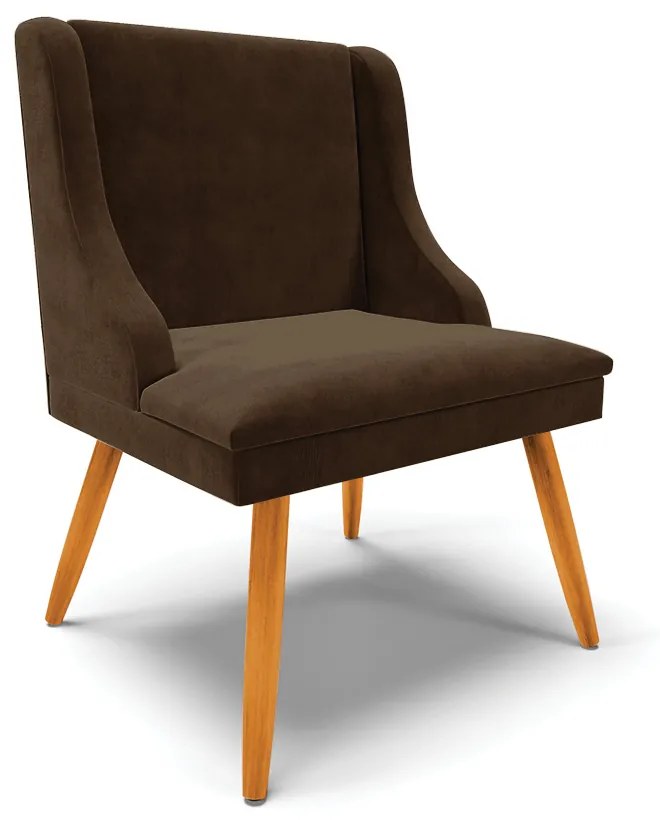KIT 04 CADEIRAS DE JANTAR LIZ SUEDE MARR