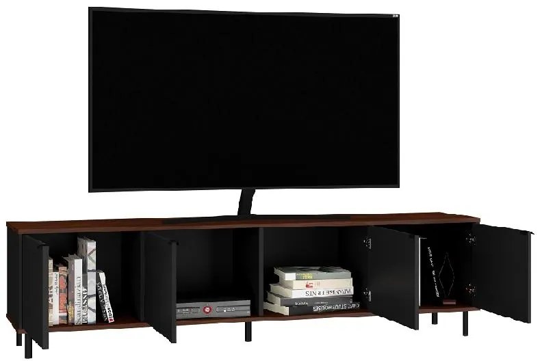 Rack Home Para TV 50" 183cm Preto Castanho