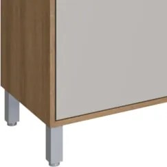 Gabinete Banheiro 80cm e Espelheira 70cm Clari Mel/Arenas F10 - Mpozen