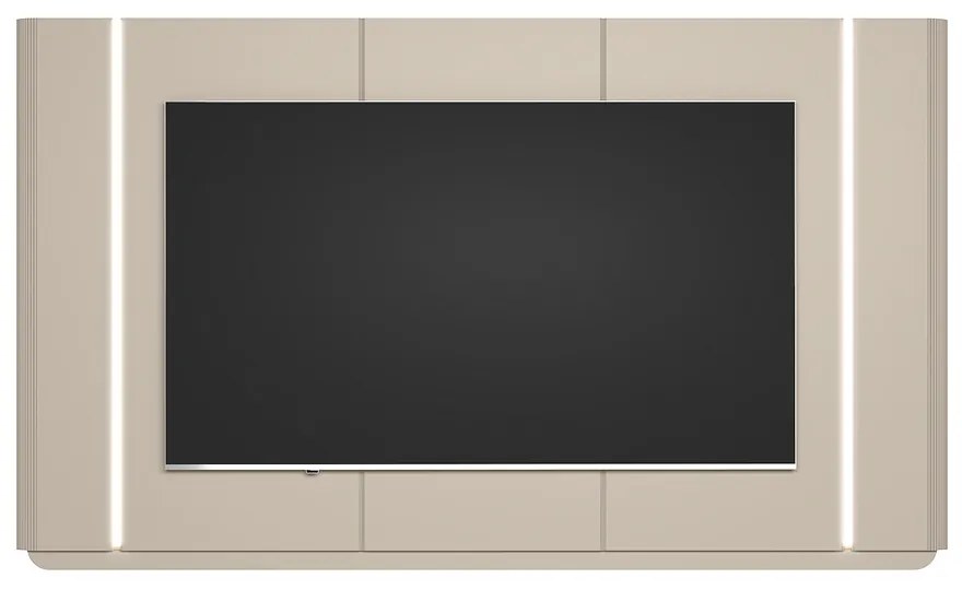 Painel Decorativo Switch MDP/MDF TV até 75 Polegadas com Fita LED Off White G77 - Gran Belo