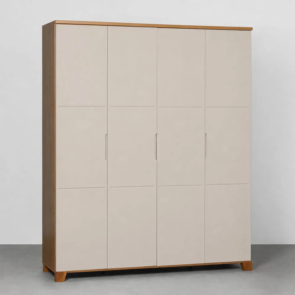 Guarda-Roupa Luna Max 4 Portas - Areia e Savana