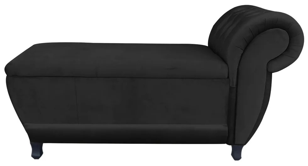 Recamier Goya Veludo - D'Rossi - Preto