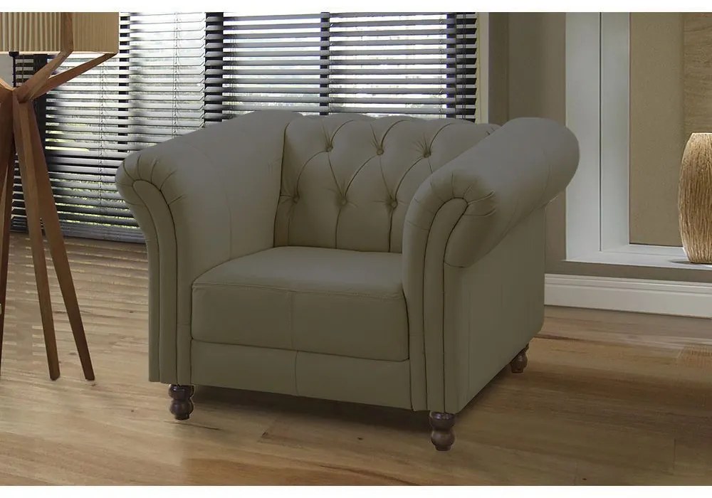 Kit 02 Poltronas Decorativa Maggiore Couro Fendi G58 - Gran Belo